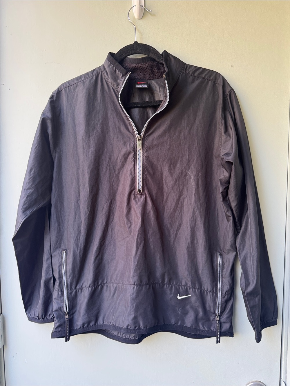 Nike Men’s Dark Gray Half-Zip Windbreaker